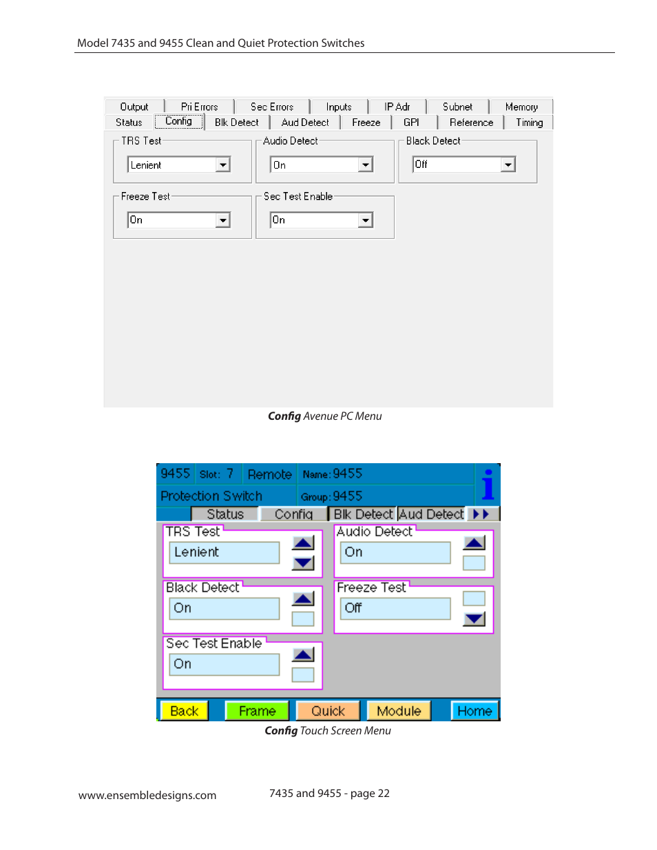 Ensemble Designs 9455 3G Clean and Quiet Protection Switch User Manual | Page 22 / 64