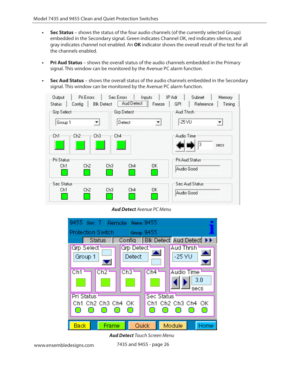 Ensemble Designs 9455 3G Clean and Quiet Protection Switch User Manual | Page 26 / 64