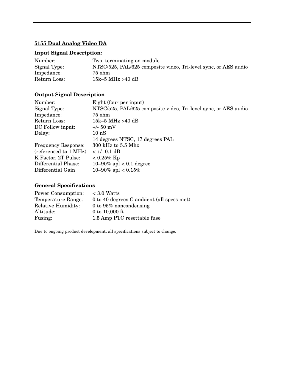 Ensemble Designs 5155 Dual Analog Video, TLS, AES DA User Manual | Page 12 / 12