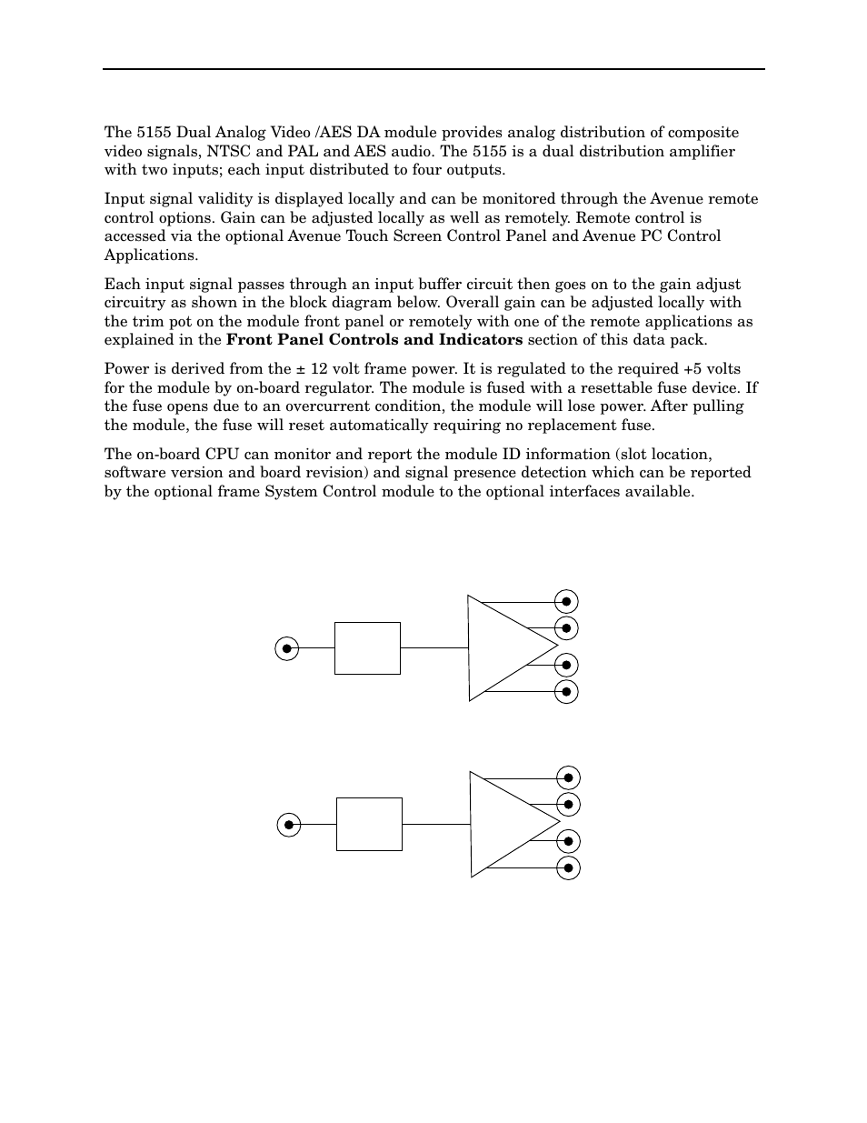 Ensemble Designs 5155 Dual Analog Video, TLS, AES DA User Manual | Page 2 / 12