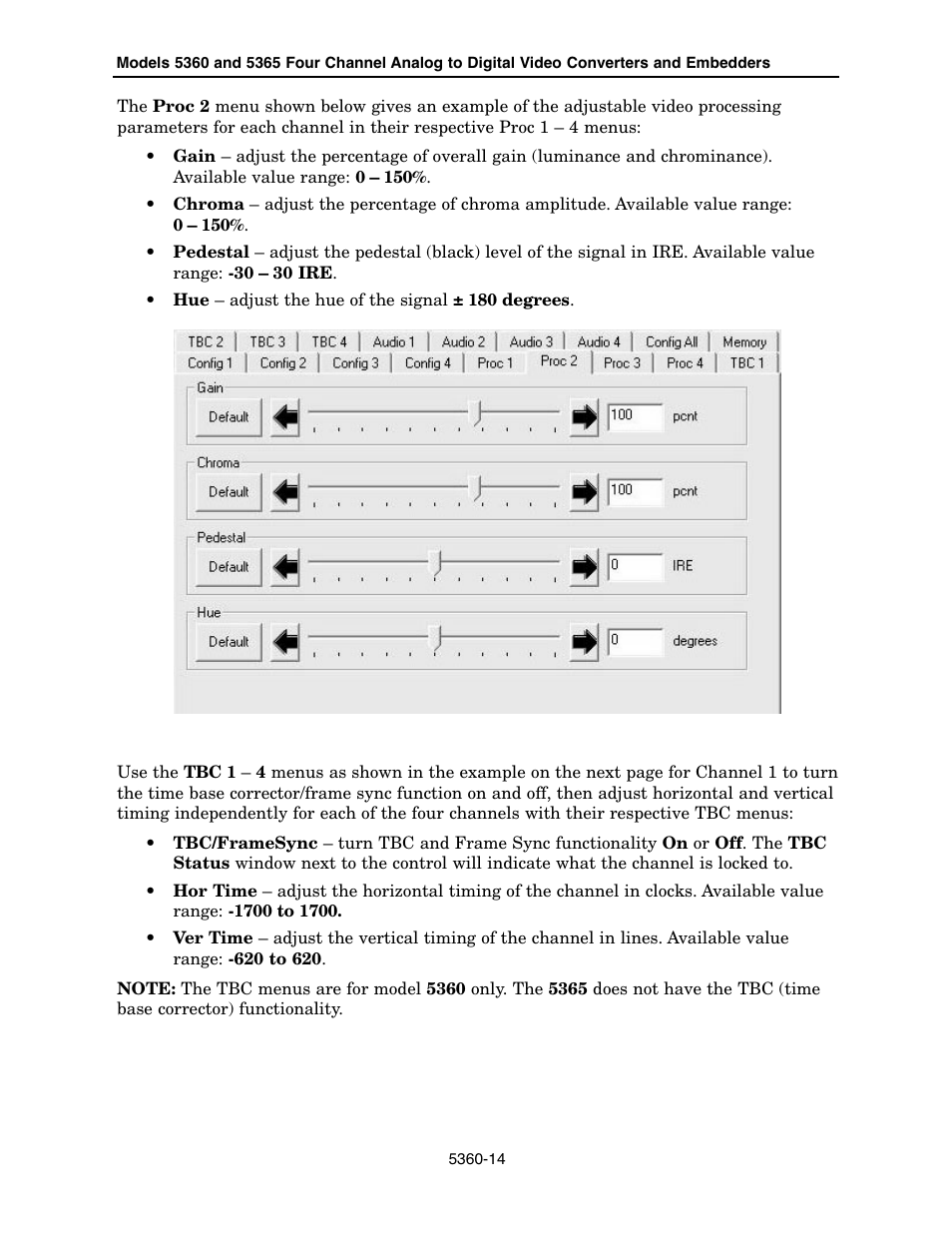 Ensemble Designs 5360 Four Channel Analog to Digital Video Converters and Embedders User Manual | Page 14 / 24