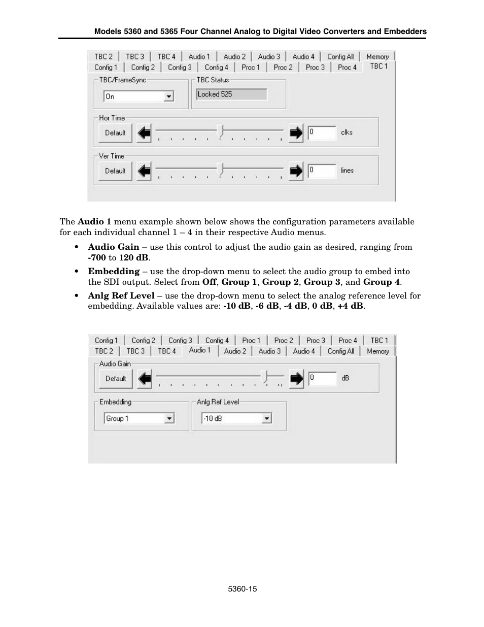 Ensemble Designs 5360 Four Channel Analog to Digital Video Converters and Embedders User Manual | Page 15 / 24