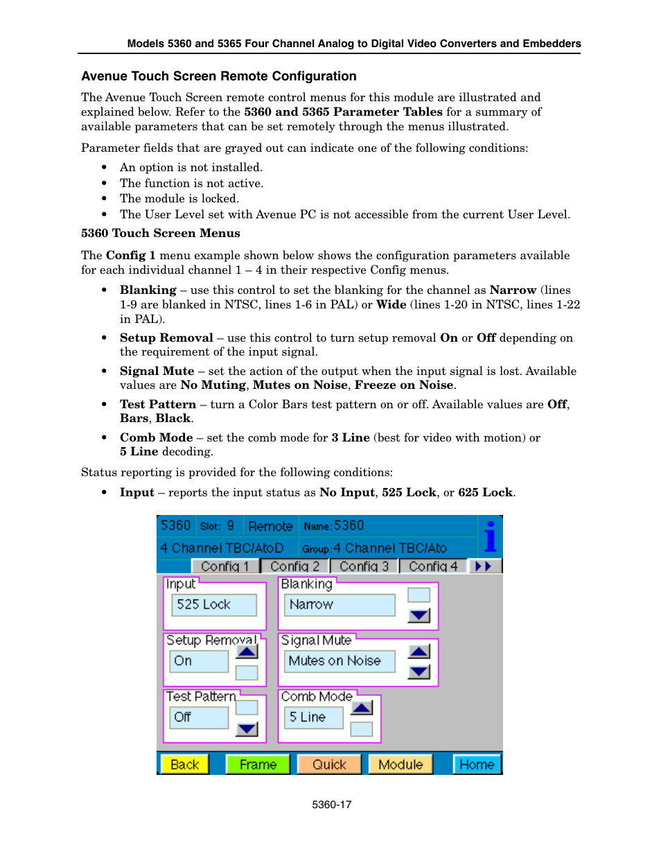 Ensemble Designs 5360 Four Channel Analog to Digital Video Converters and Embedders User Manual | Page 17 / 24