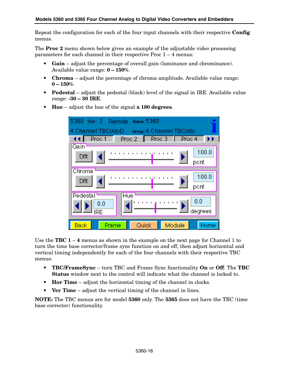Ensemble Designs 5360 Four Channel Analog to Digital Video Converters and Embedders User Manual | Page 18 / 24