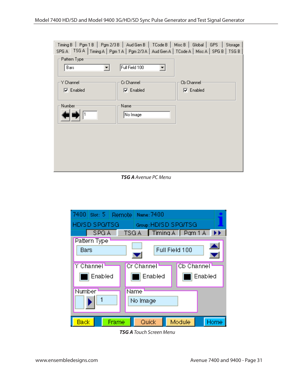 Ensemble Designs 9400 3G Test Signal and Sync Pulse Generator User Manual | Page 31 / 82