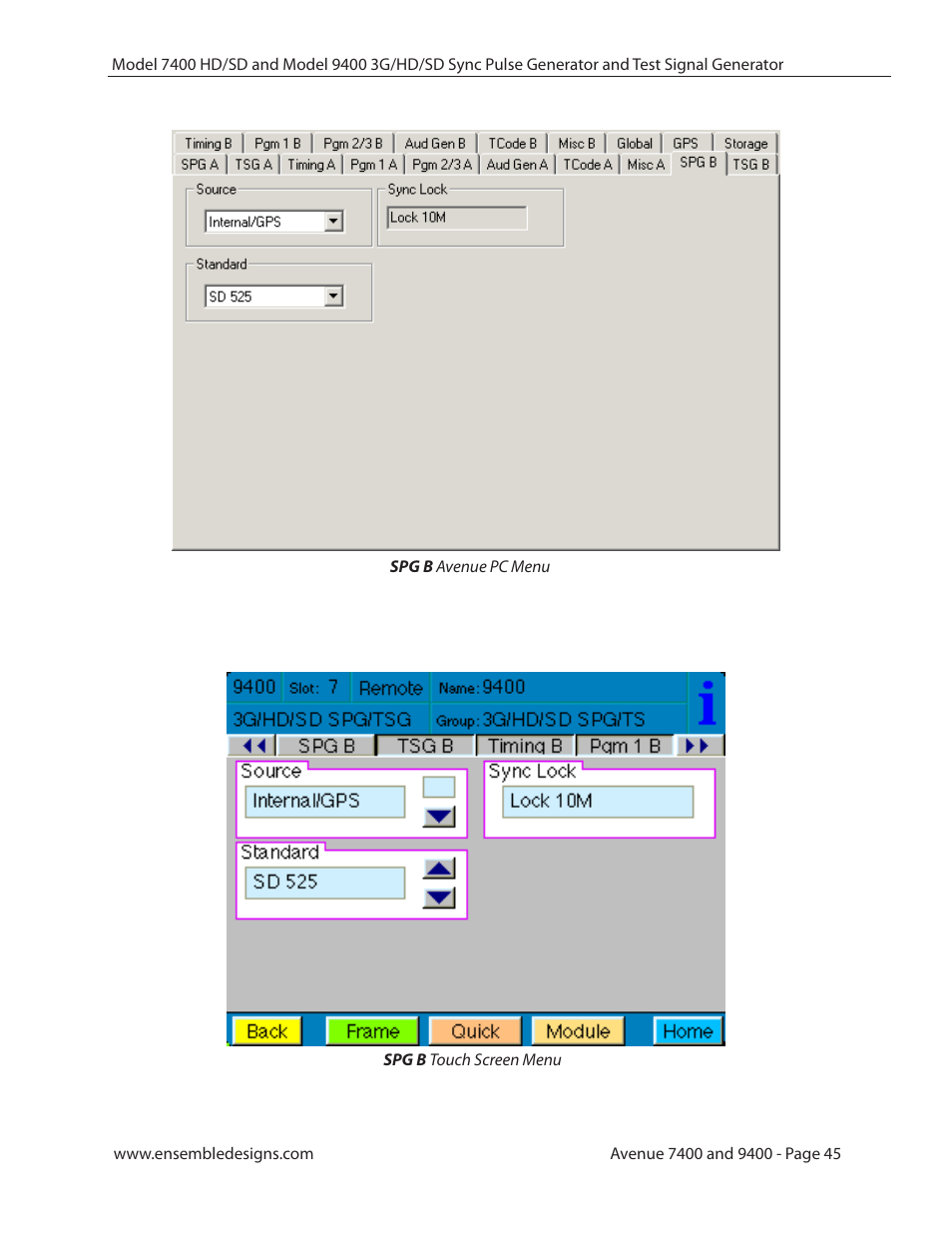 Ensemble Designs 9400 3G Test Signal and Sync Pulse Generator User Manual | Page 45 / 82