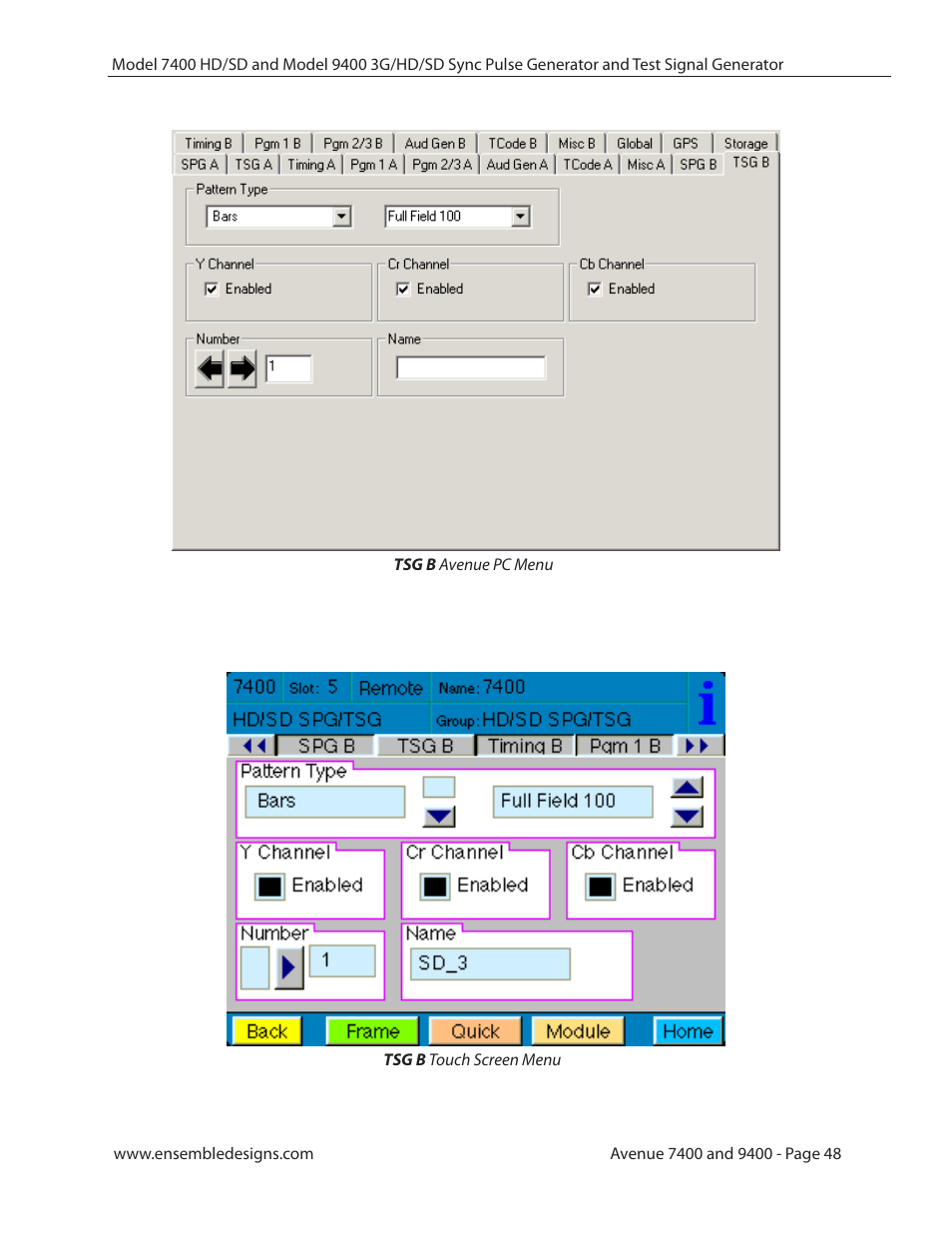 Ensemble Designs 9400 3G Test Signal and Sync Pulse Generator User Manual | Page 48 / 82
