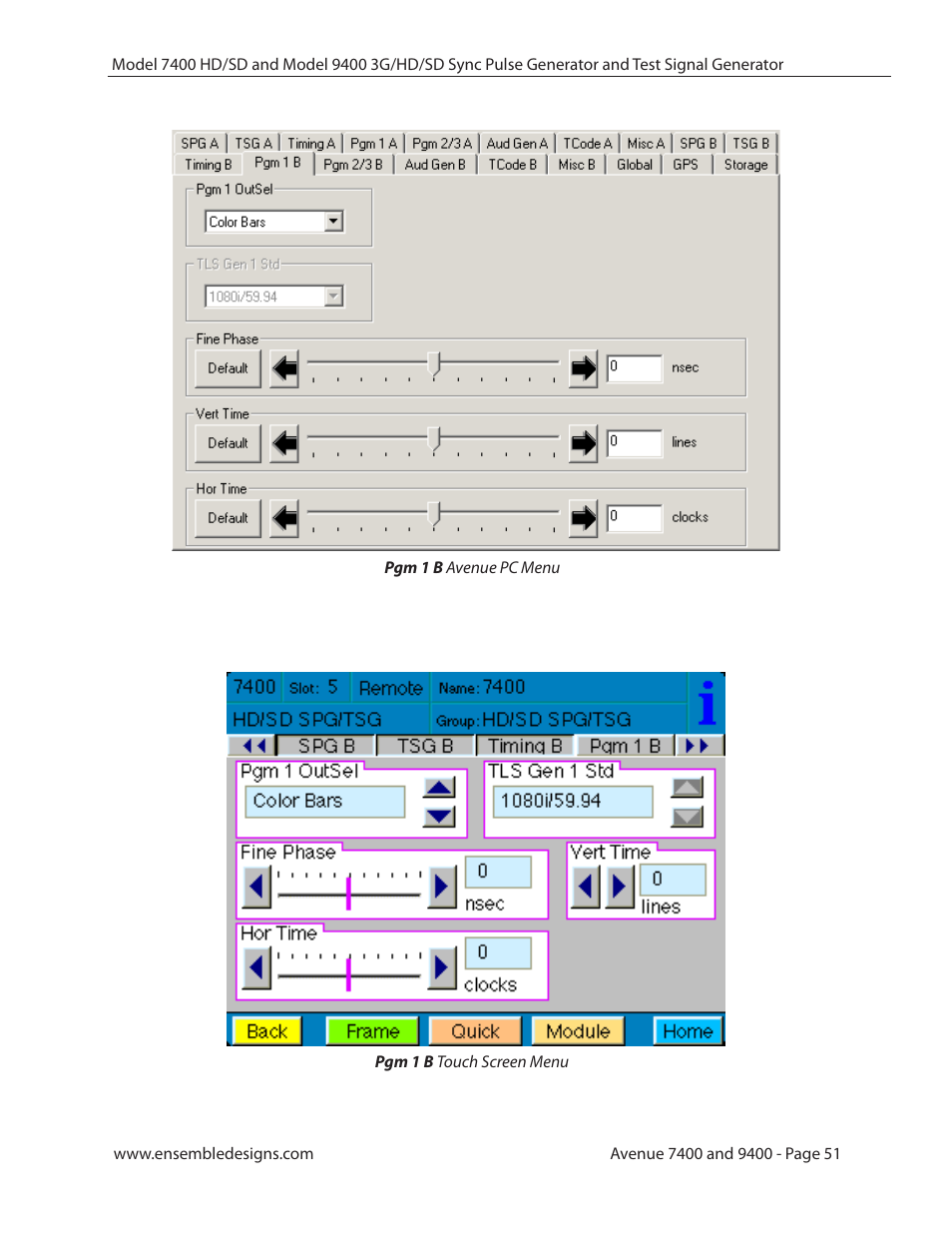 Ensemble Designs 9400 3G Test Signal and Sync Pulse Generator User Manual | Page 51 / 82