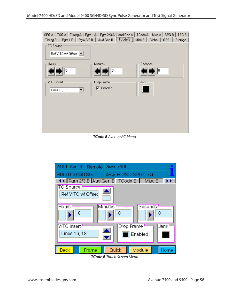 Ensemble Designs 9400 3G Test Signal and Sync Pulse Generator User Manual | Page 58 / 82