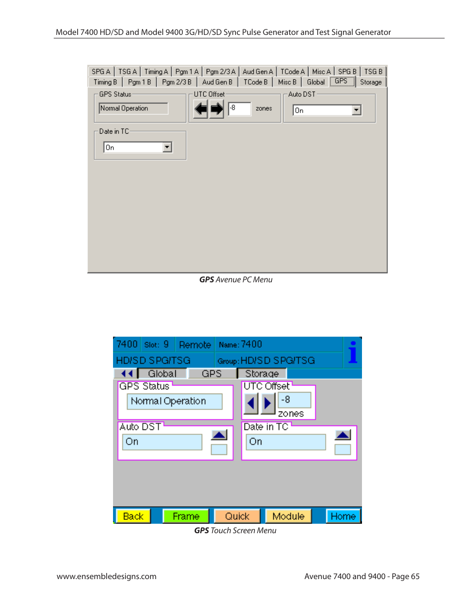 Ensemble Designs 9400 3G Test Signal and Sync Pulse Generator User Manual | Page 65 / 82
