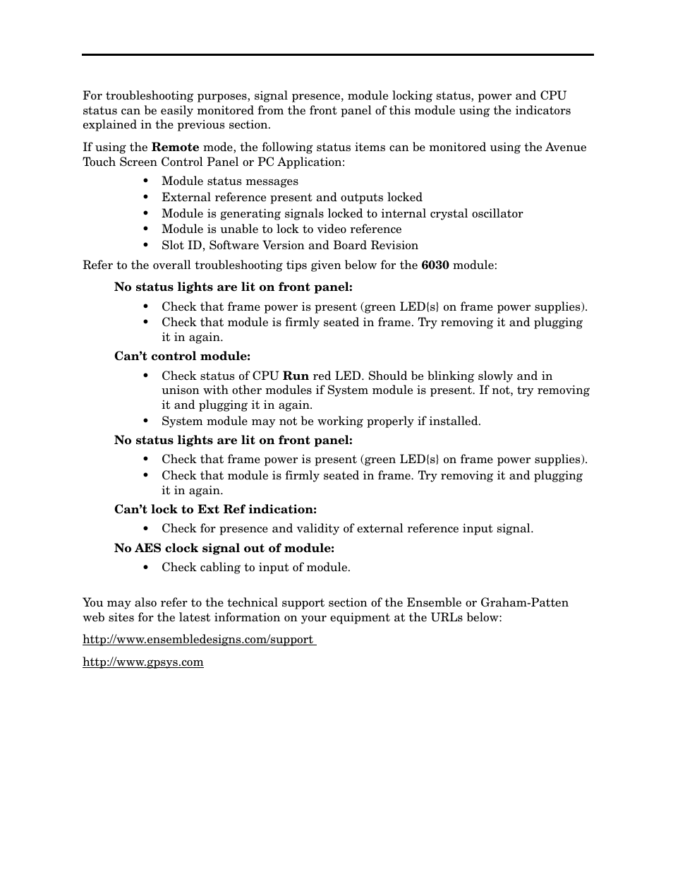 Ensemble Designs 6030 Video-Reference AES/ Word Clock Generator User Manual | Page 13 / 15