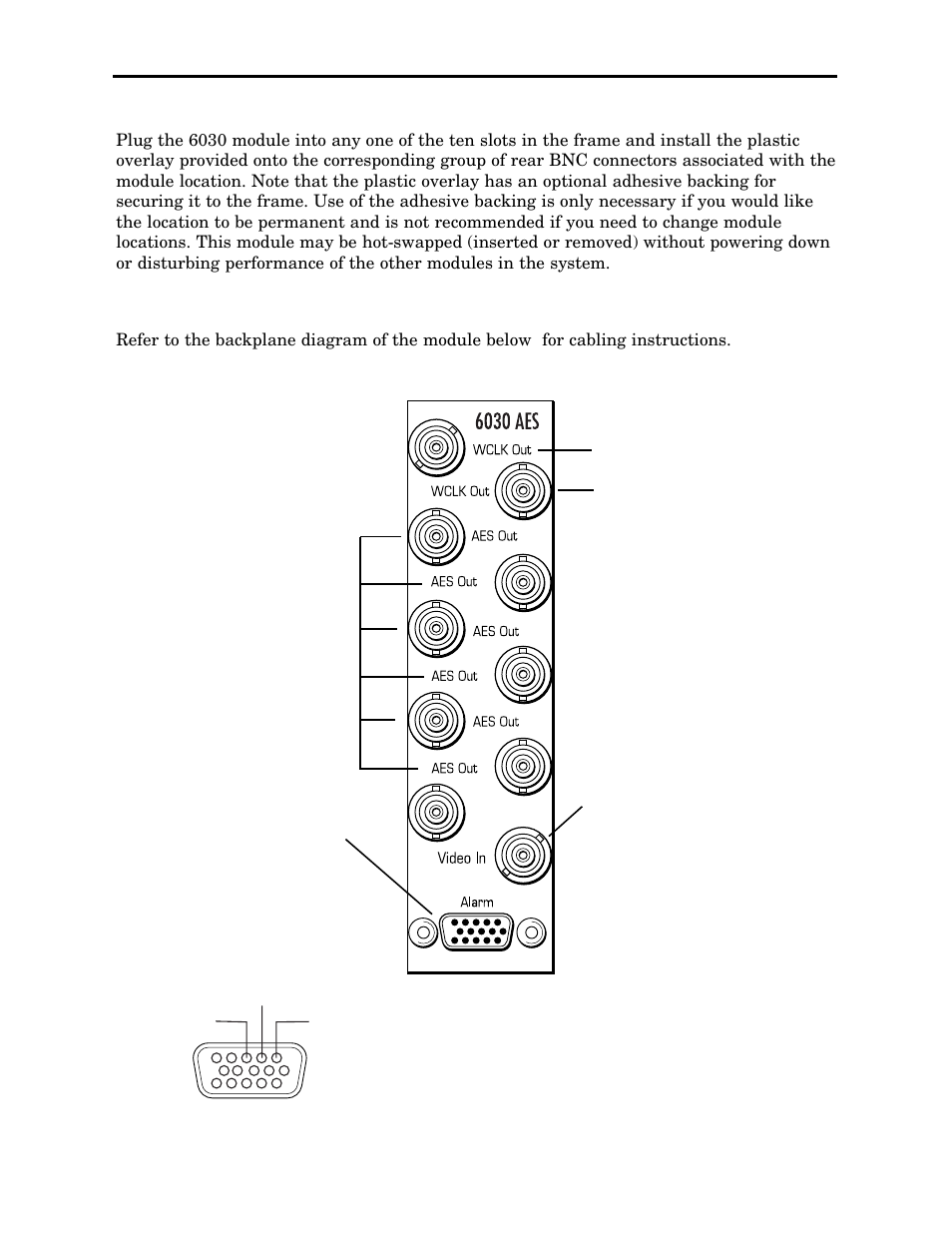 Installation, Cabling | Ensemble Designs 6030 Video-Reference AES/ Word Clock Generator User Manual | Page 6 / 15