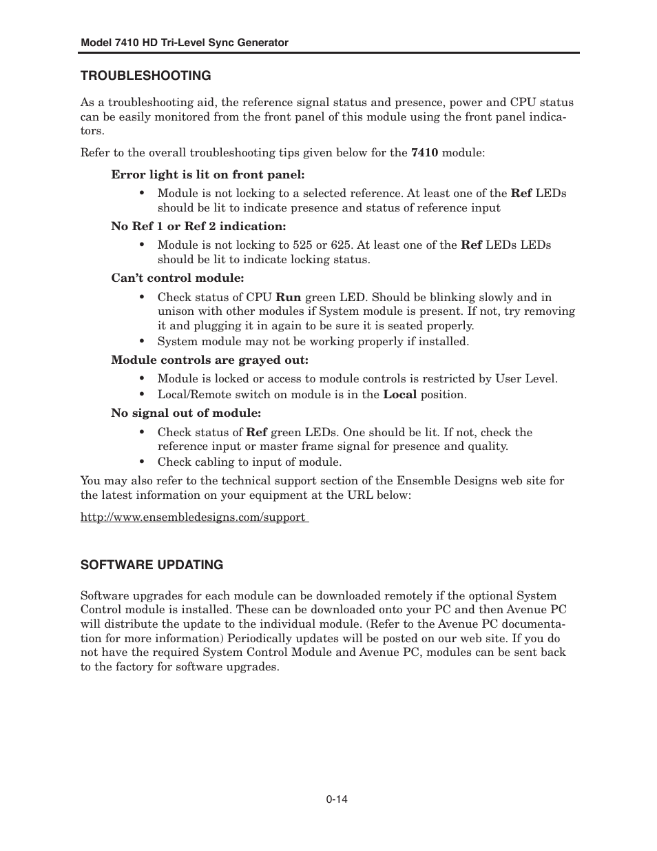 Ensemble Designs 7410 Quad HD Tri-Level Sync Generator User Manual | Page 14 / 16