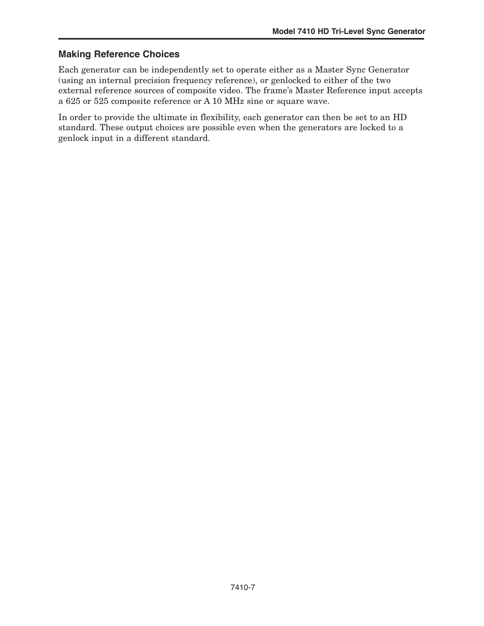 Ensemble Designs 7410 Quad HD Tri-Level Sync Generator User Manual | Page 7 / 16