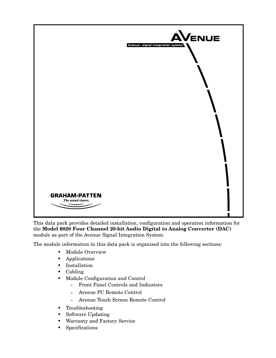Ensemble Designs 6020 Four Channel 24-bit Audio DAC User Manual | 26 pages