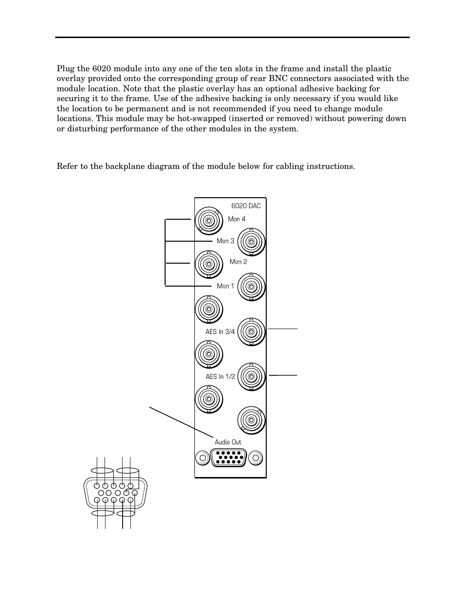 Installation, Cabling | Ensemble Designs 6020 Four Channel 24-bit Audio DAC User Manual | Page 5 / 26