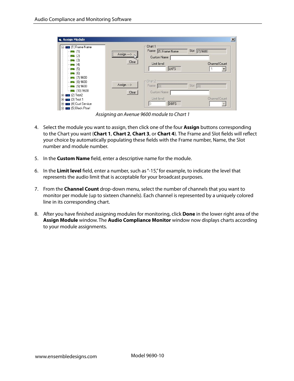 Ensemble Designs 9670 Audio Automatic Gain and Loudness Control and 9690 Audio Compliance and Monitoring Software User Manual | Page 10 / 18