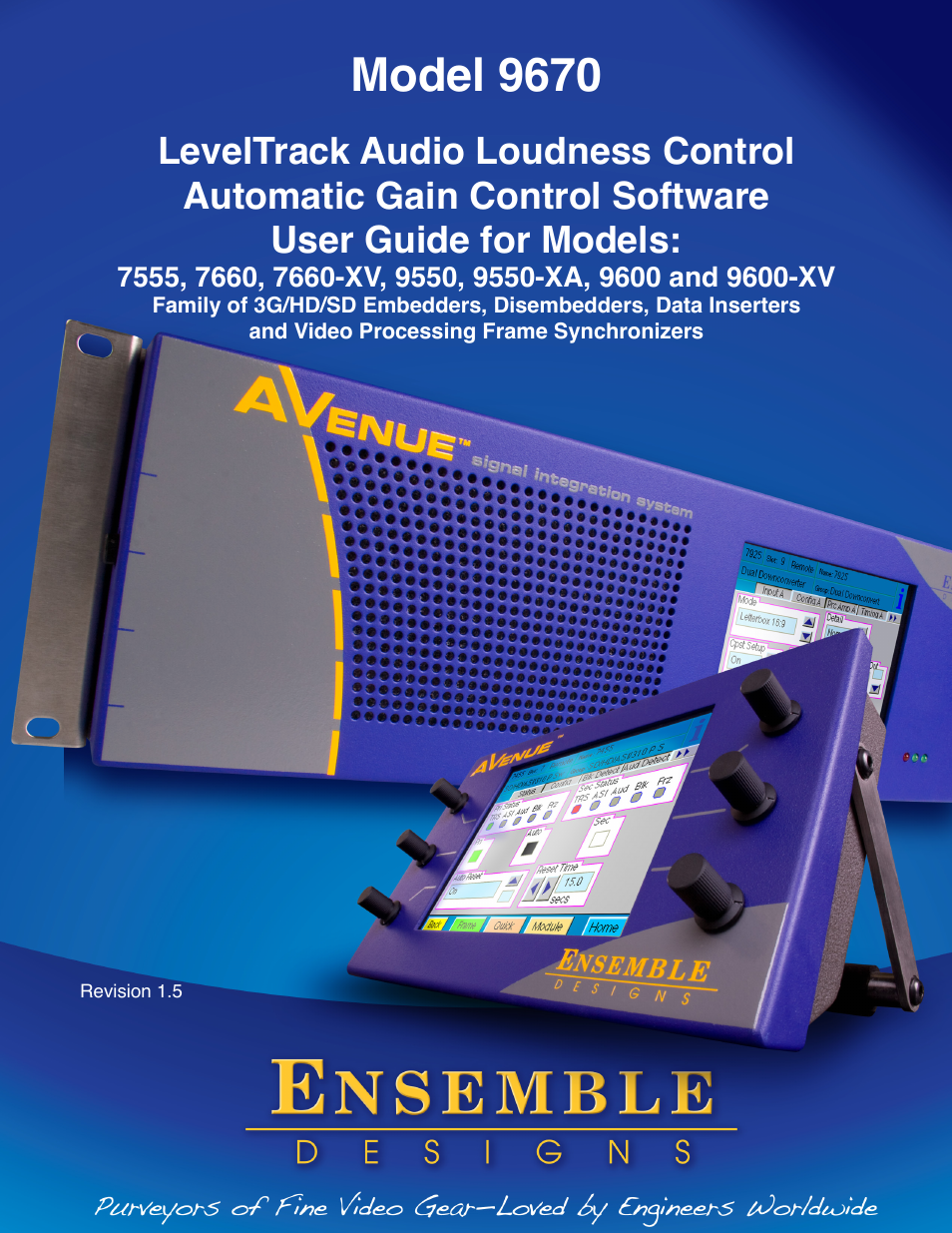 Ensemble Designs 9670 Audio Automatic Gain and Loudness Control and 9690 Audio Compliance and Monitoring Software User Manual | 32 pages