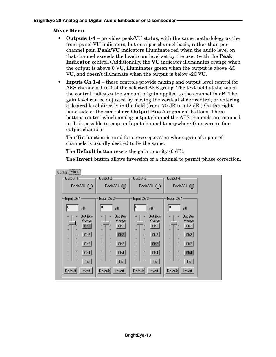 Ensemble Designs BrightEye 20 Analog and Digital Audio Embedder or Disembedder User Manual | Page 10 / 21
