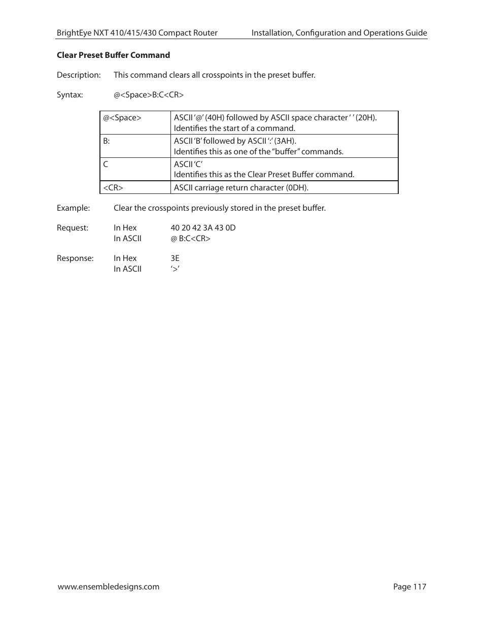 Ensemble Designs BrightEye NXT 410 Clean HDMI Router User Manual | Page 117 / 132
