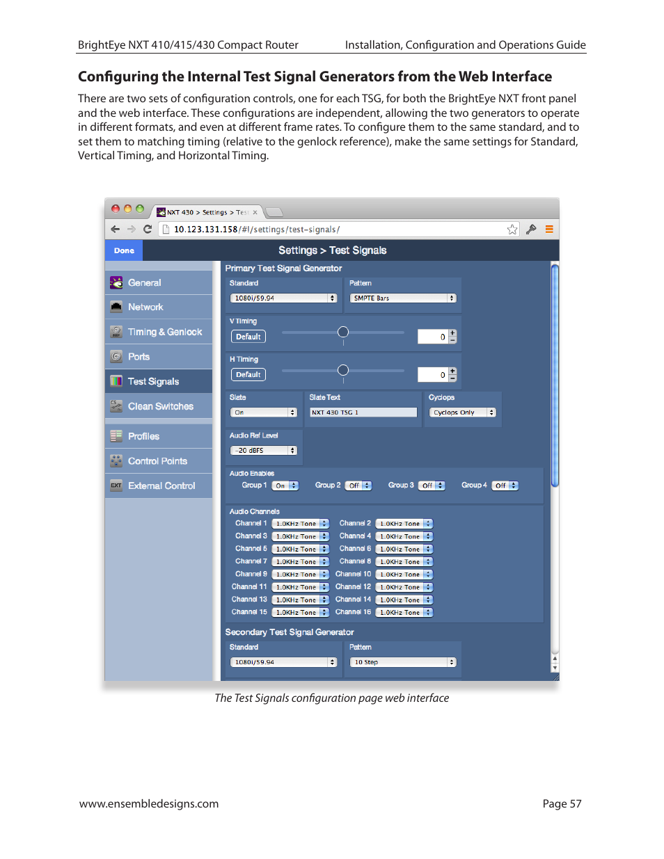 Ensemble Designs BrightEye NXT 410 Clean HDMI Router User Manual | Page 57 / 132