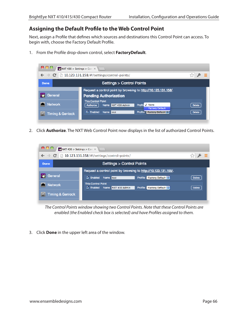 Ensemble Designs BrightEye NXT 410 Clean HDMI Router User Manual | Page 66 / 132