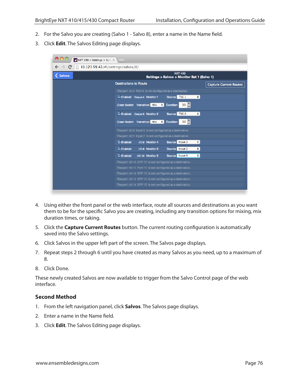 Second method | Ensemble Designs BrightEye NXT 410 Clean HDMI Router User Manual | Page 76 / 132