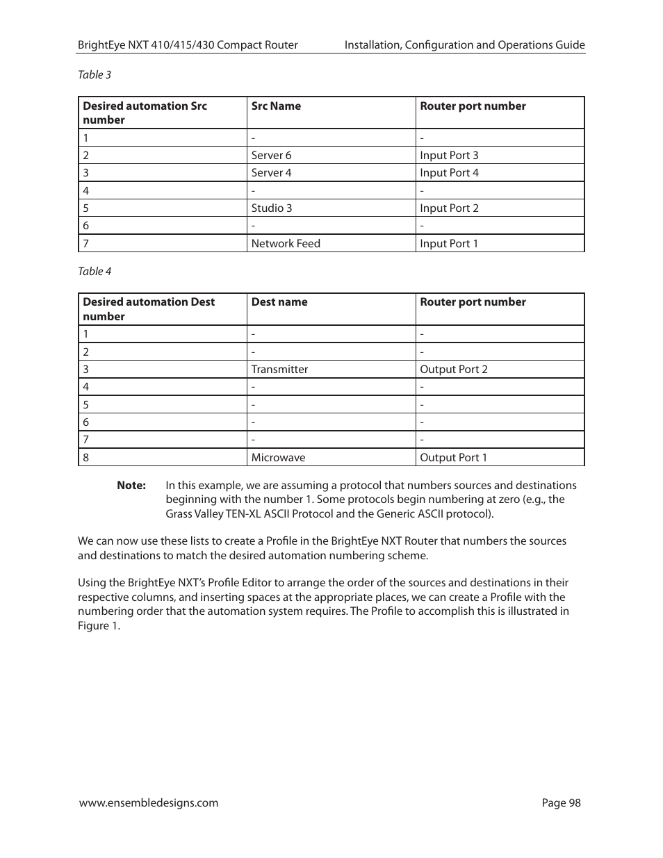 Ensemble Designs BrightEye NXT 410 Clean HDMI Router User Manual | Page 98 / 132