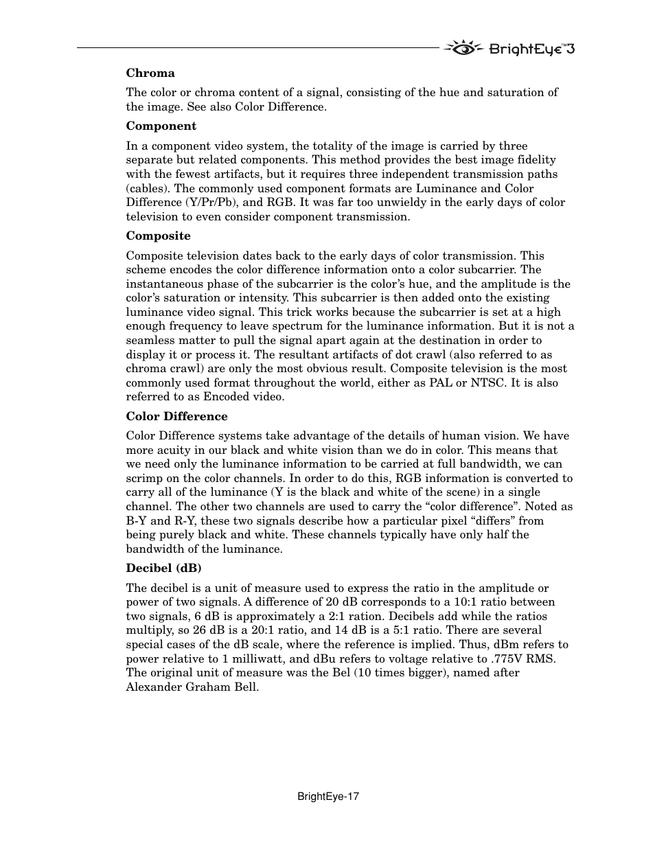 Ensemble Designs BrightEye 3 Analog to SDI Converter with TBC and Frame Sync User Manual | Page 17 / 22