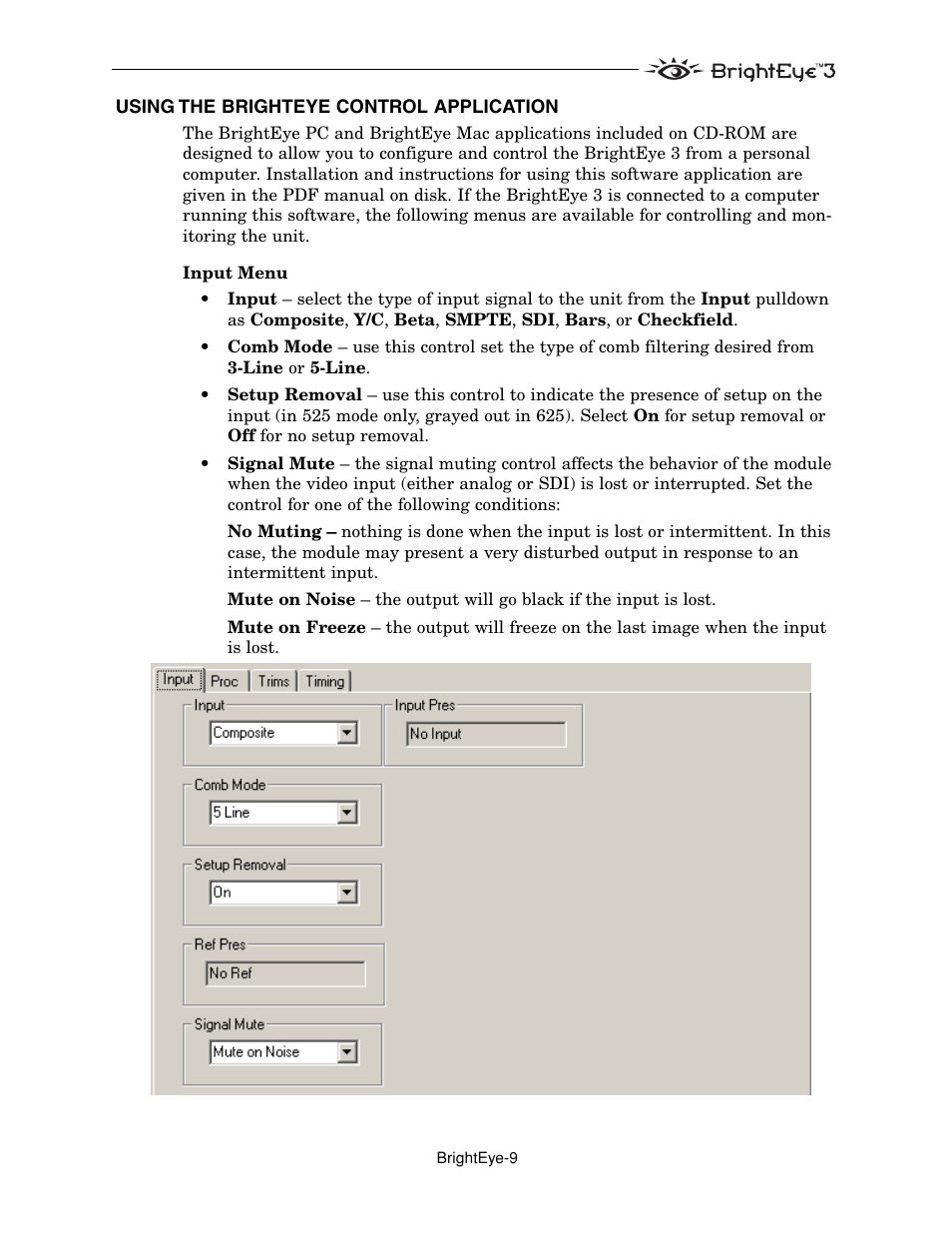Ensemble Designs BrightEye 3 Analog to SDI Converter with TBC and Frame Sync User Manual | Page 9 / 22