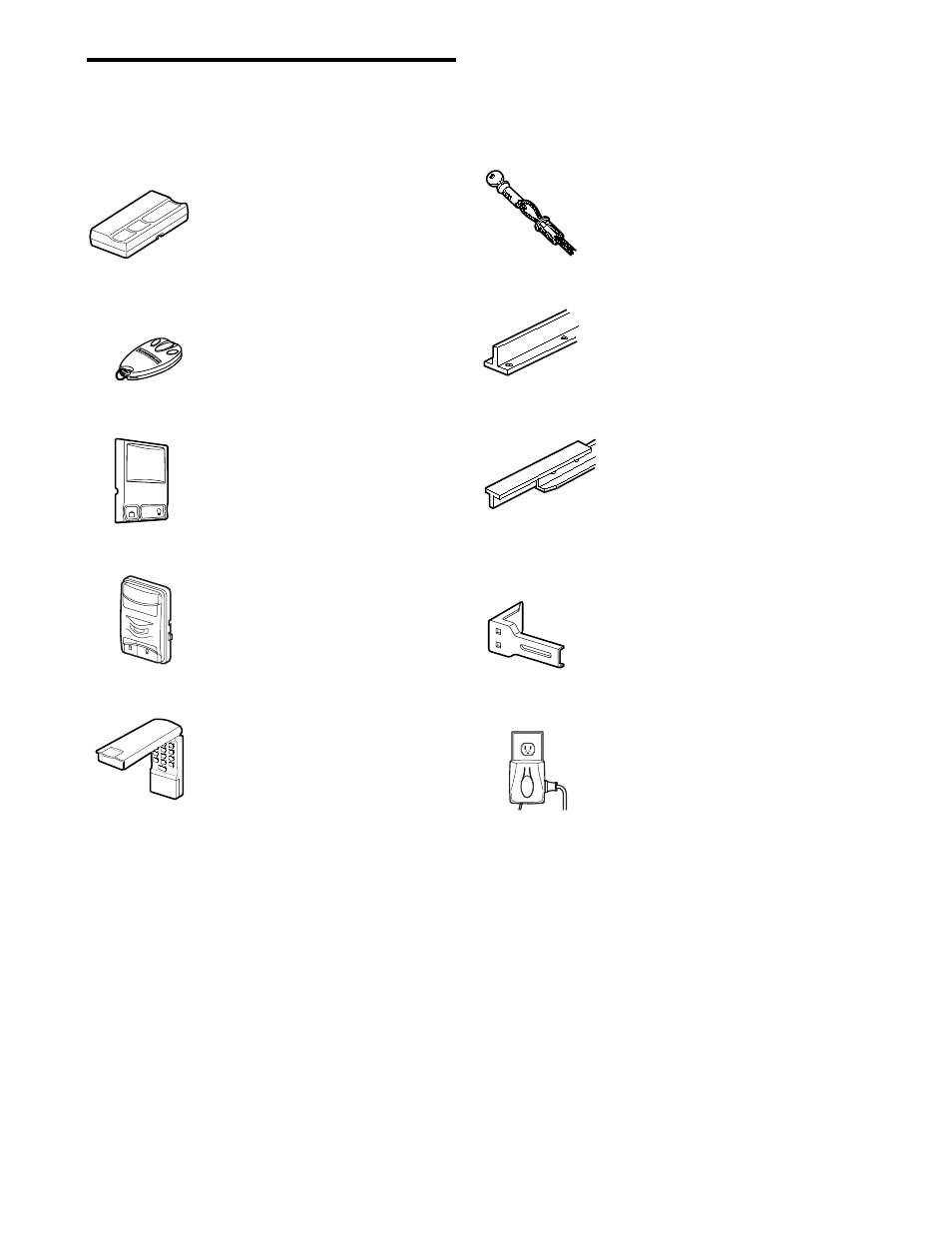 Accessories | Chamberlain CG40 User Manual | Page 39 / 40