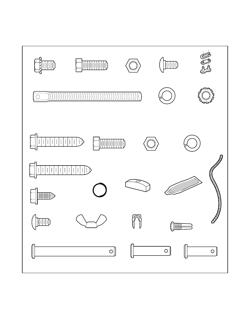 Hardware inventory, Assembly hardware installation hardware | Chamberlain CG40 User Manual | Page 7 / 40