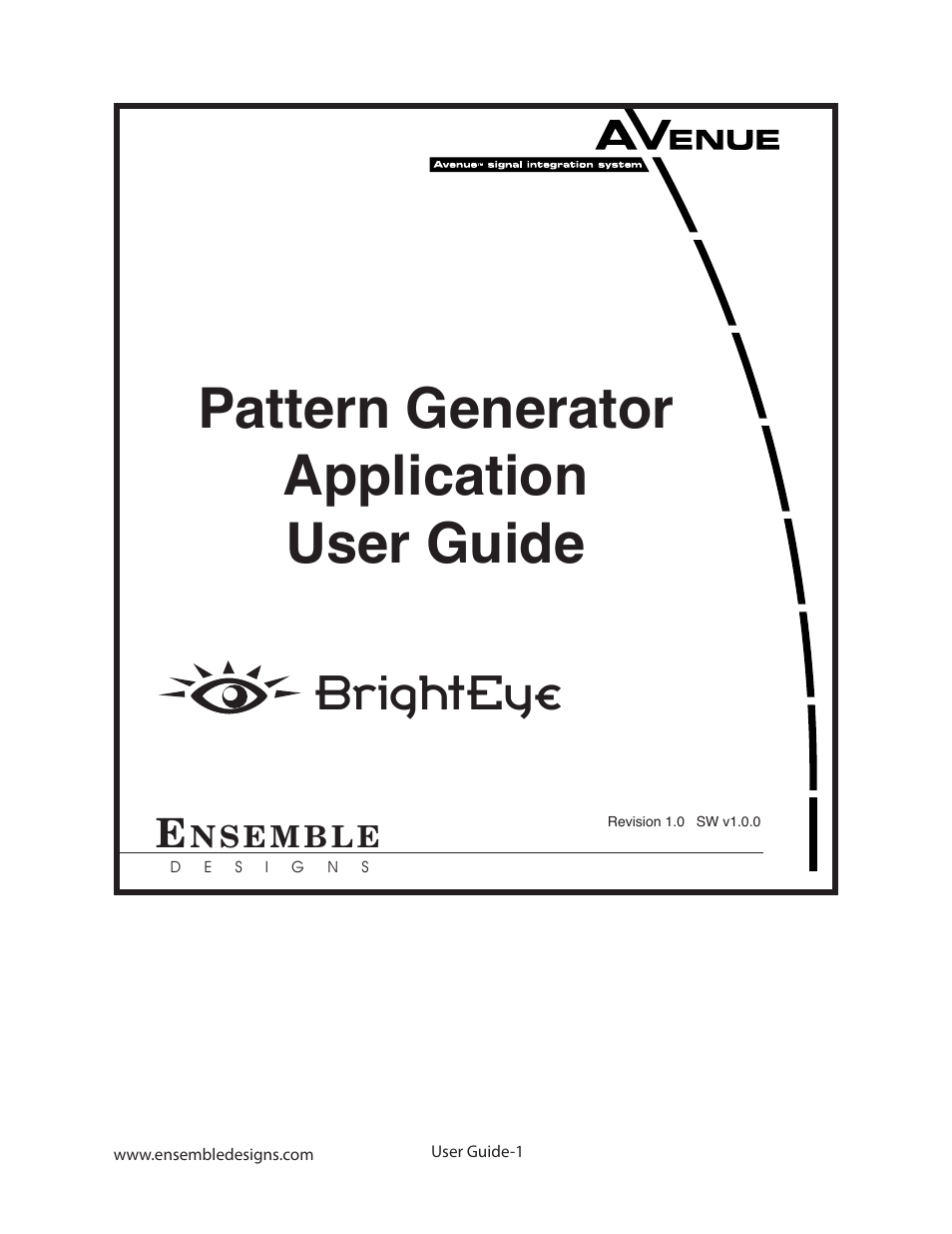 Ensemble Designs BrightEye 57 3G/HD/SD/Analog Test Signal and Sync Pulse Generator User Manual | 8 pages