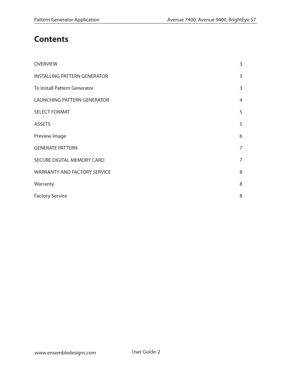 Ensemble Designs BrightEye 57 3G/HD/SD/Analog Test Signal and Sync Pulse Generator User Manual | Page 2 / 8
