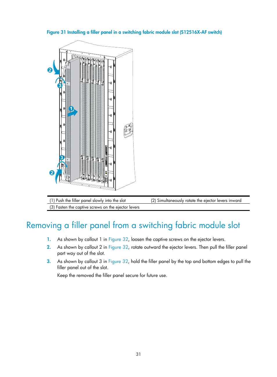 T 1 in, Figure, Ut 2 in | Figure 31 | H3C Technologies H3C S12500X-AF Series Switches User Manual | Page 35 / 53