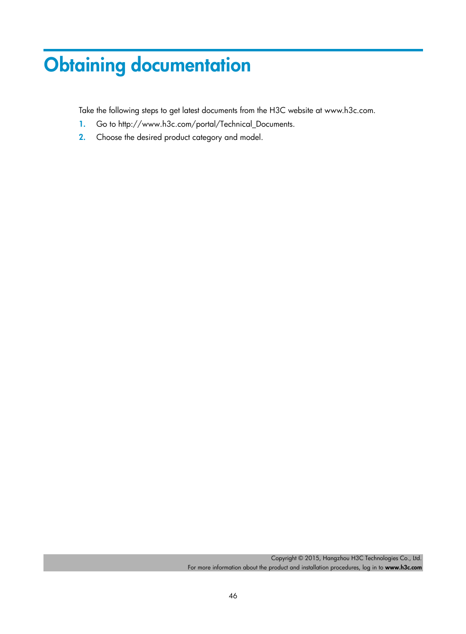 Obtaining documentation | H3C Technologies H3C S12500X-AF Series Switches User Manual | Page 50 / 53