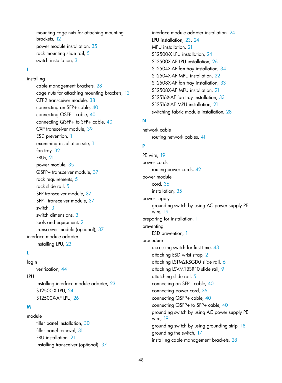 H3C Technologies H3C S12500X-AF Series Switches User Manual | Page 52 / 53