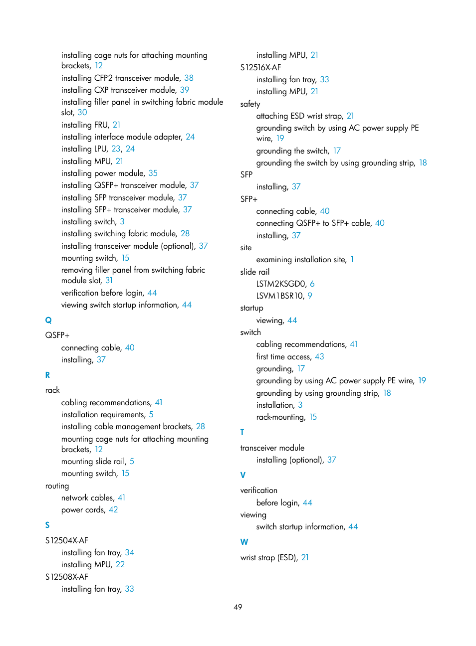 H3C Technologies H3C S12500X-AF Series Switches User Manual | Page 53 / 53