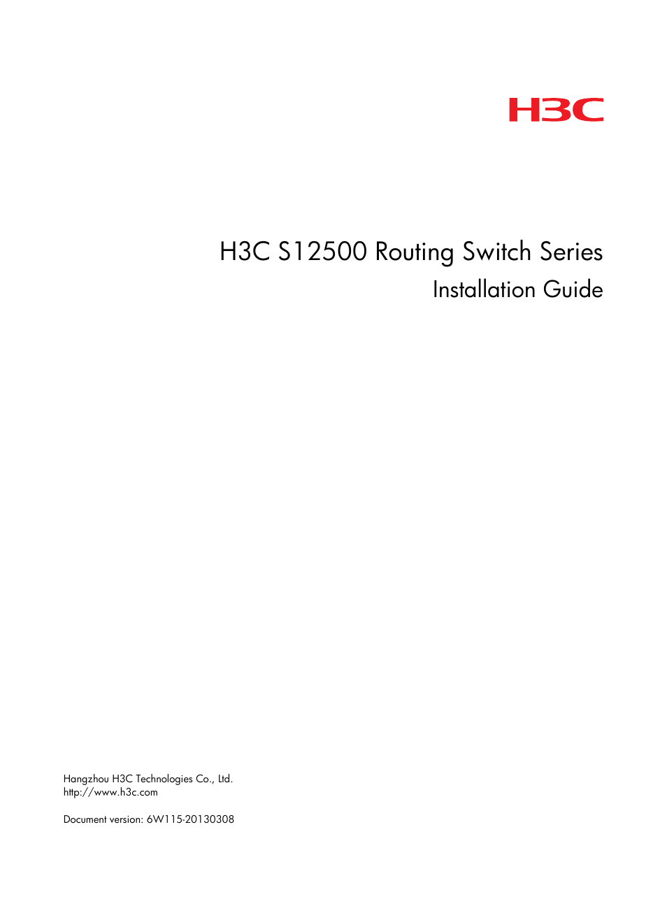 H3C Technologies H3C S12500 Series Switches User Manual | 170 pages