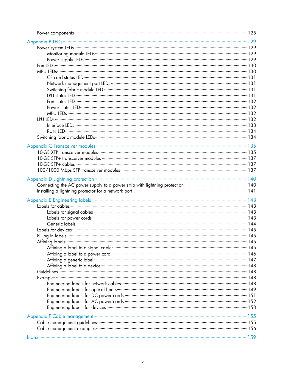 H3C Technologies H3C S12500 Series Switches User Manual | Page 10 / 170