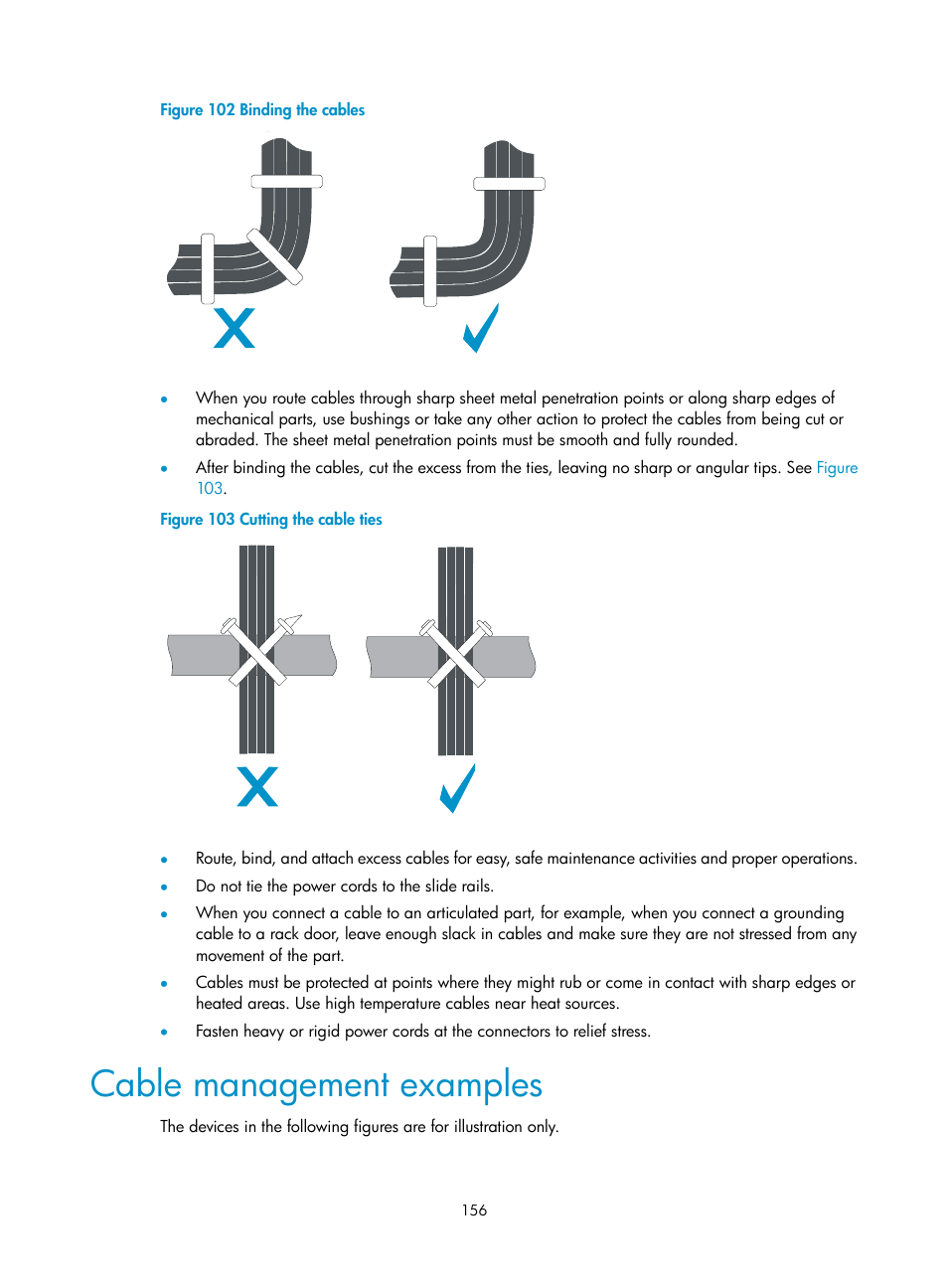 Cable management examples | H3C Technologies H3C S12500 Series Switches User Manual | Page 166 / 170