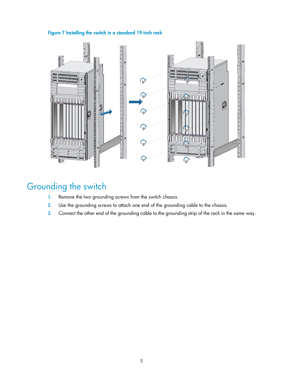 Grounding the switch | H3C Technologies H3C S12500 Series Switches User Manual | Page 8 / 21