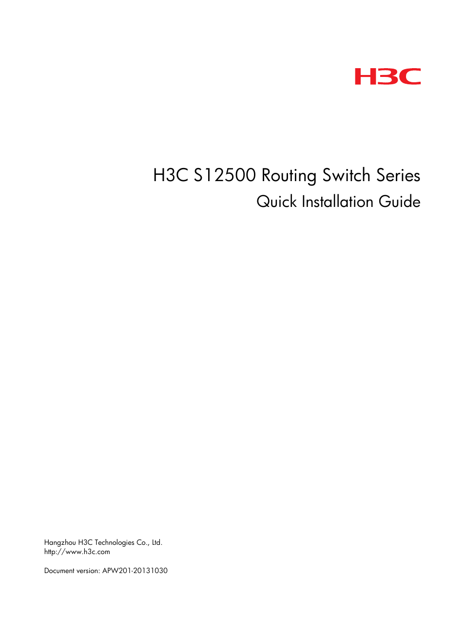 H3C Technologies H3C S12500 Series Switches User Manual | 19 pages