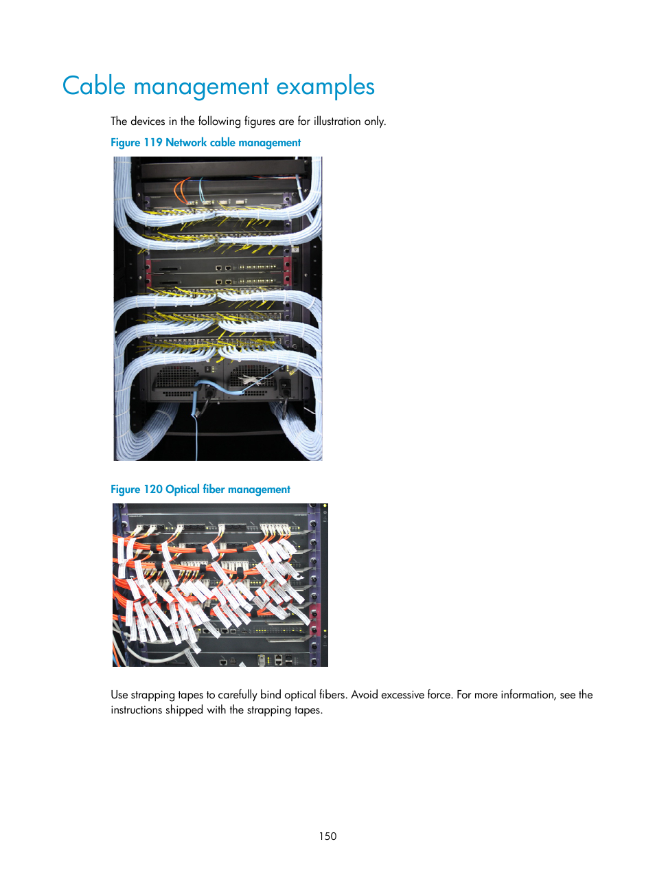 Cable management examples | H3C Technologies H3C S12500 Series Switches User Manual | Page 160 / 163