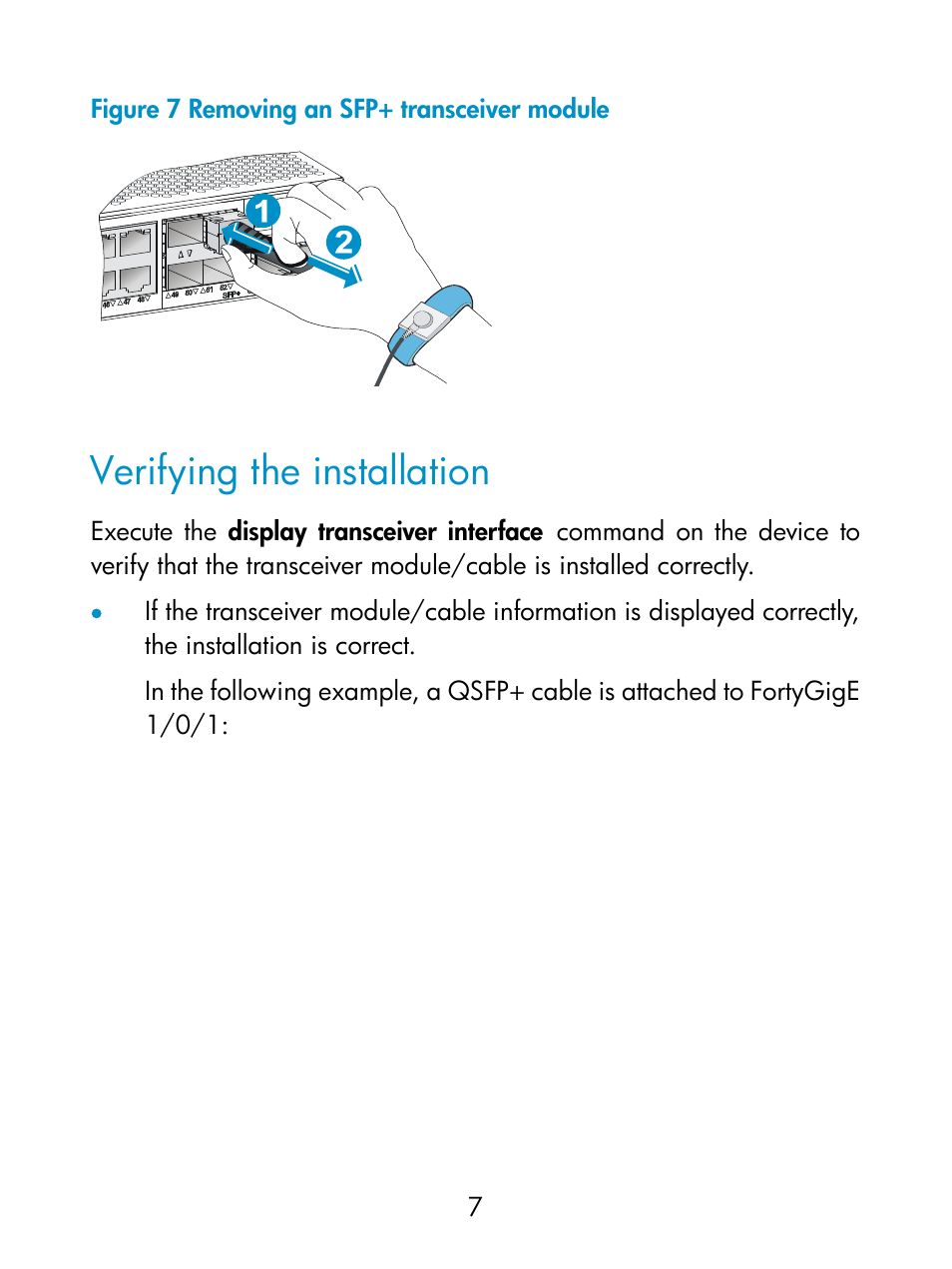 Verifying the installation, Figure, Figure 7 | H3C Technologies H3C S12500 Series Switches User Manual | Page 7 / 8