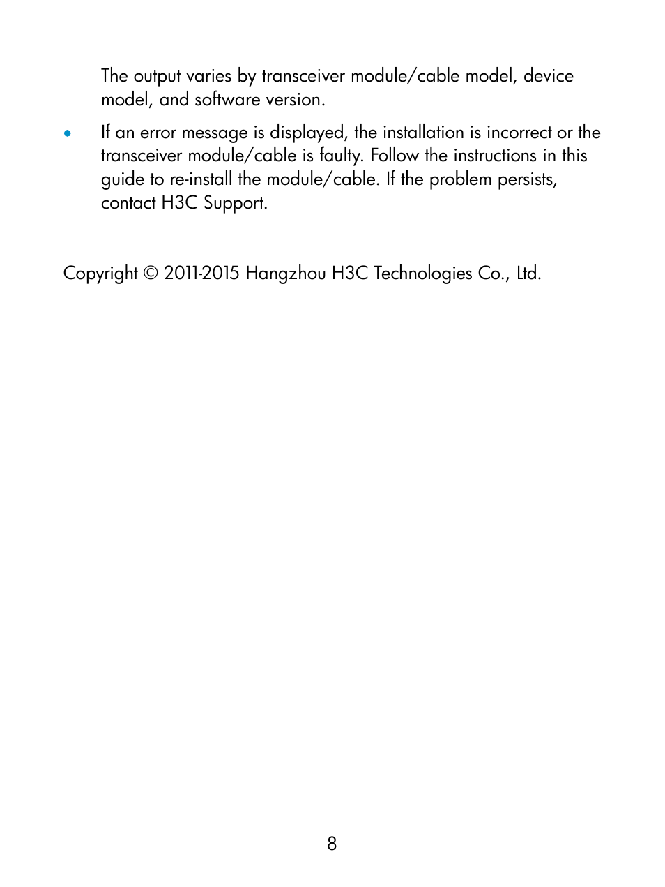 H3C Technologies H3C S12500 Series Switches User Manual | Page 8 / 8