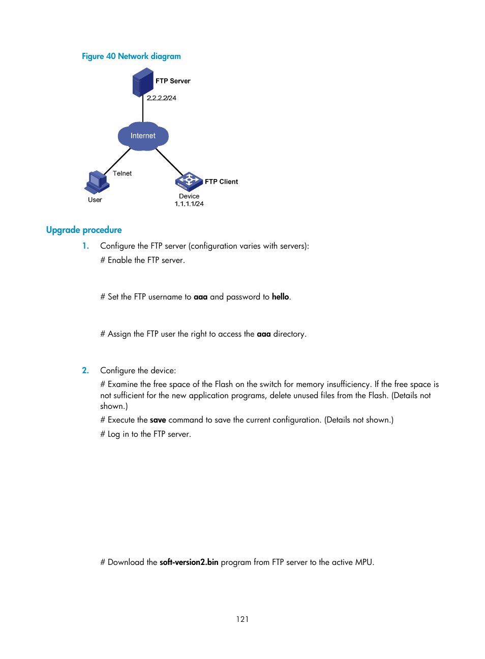 Upgrade procedure | H3C Technologies H3C S12500 Series Switches User Manual | Page 133 / 237