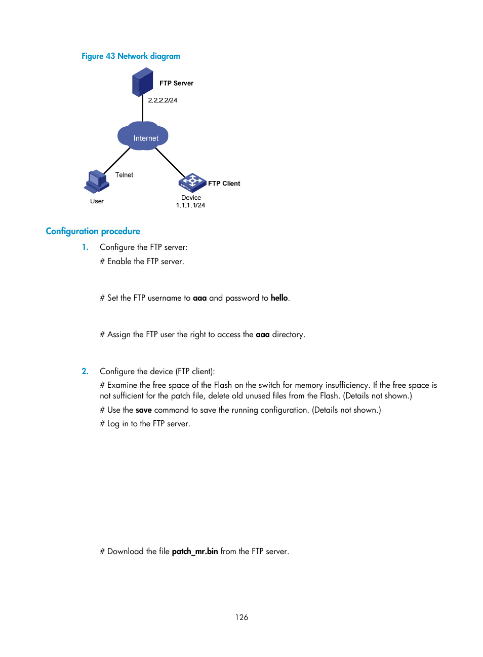 Configuration procedure | H3C Technologies H3C S12500 Series Switches User Manual | Page 138 / 237