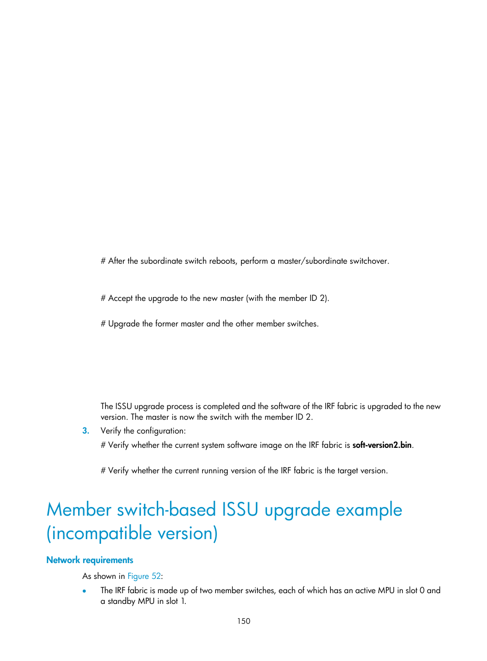 Network requirements | H3C Technologies H3C S12500 Series Switches User Manual | Page 162 / 237