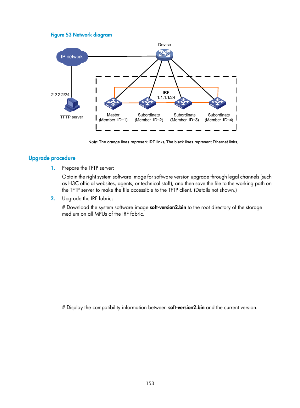 Upgrade procedure | H3C Technologies H3C S12500 Series Switches User Manual | Page 165 / 237